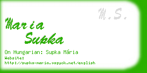 maria supka business card