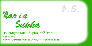 maria supka business card